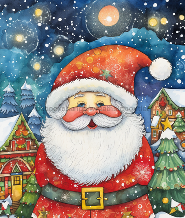 Christmas Sign, Santa Sign, DCO-00176, Sign For Wreath, 8x10